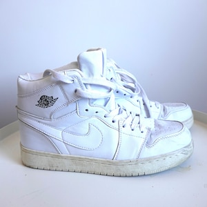 Vintage Nike Leather Air Jordan Boots / High Sneakers / Shoes / Shoe UK 7.5 / Eur 41 / US 8.5 / Tie Basketball Trainers / Joggers / Jordans
