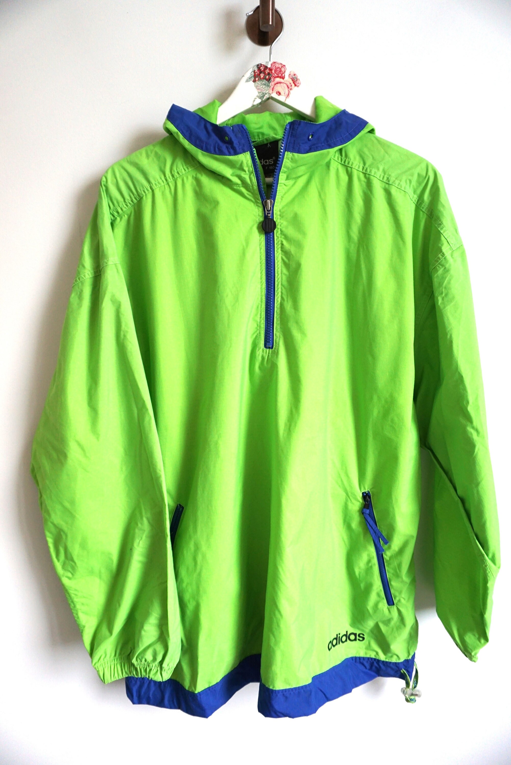 Vintage Adidas Windbreaker: Green 90s Track Jacket (M/L) - Etsy