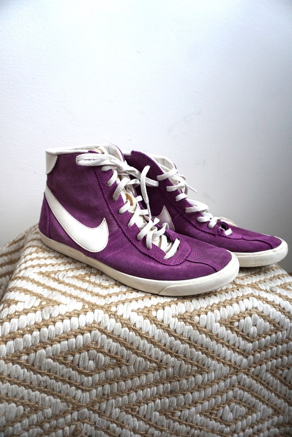 Vintage Nike Suede Leather Sneakers / Purple / Boots / Etsy