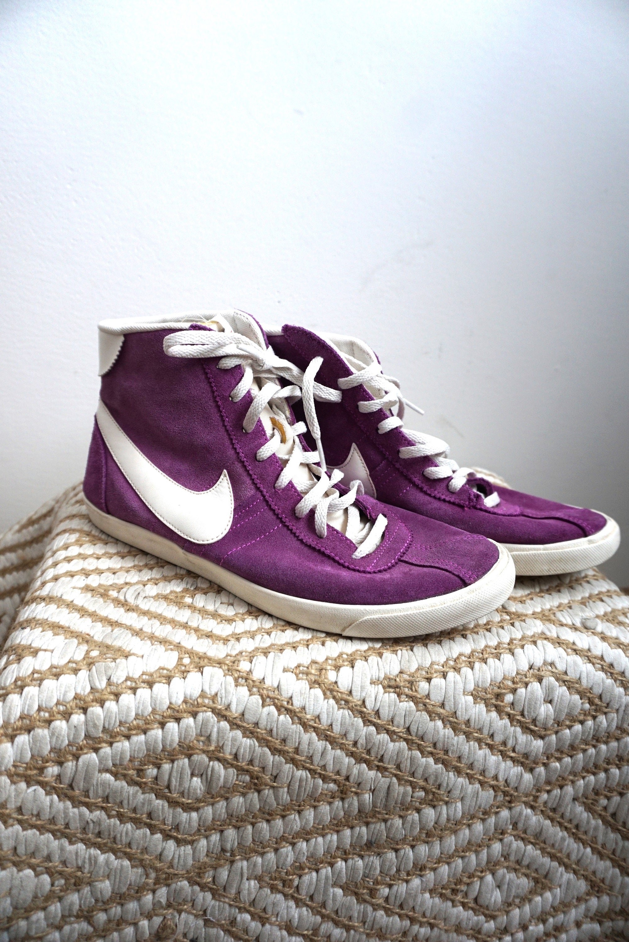 Vintage Nike Suede Leather Sneakers Purple Nikes Boots