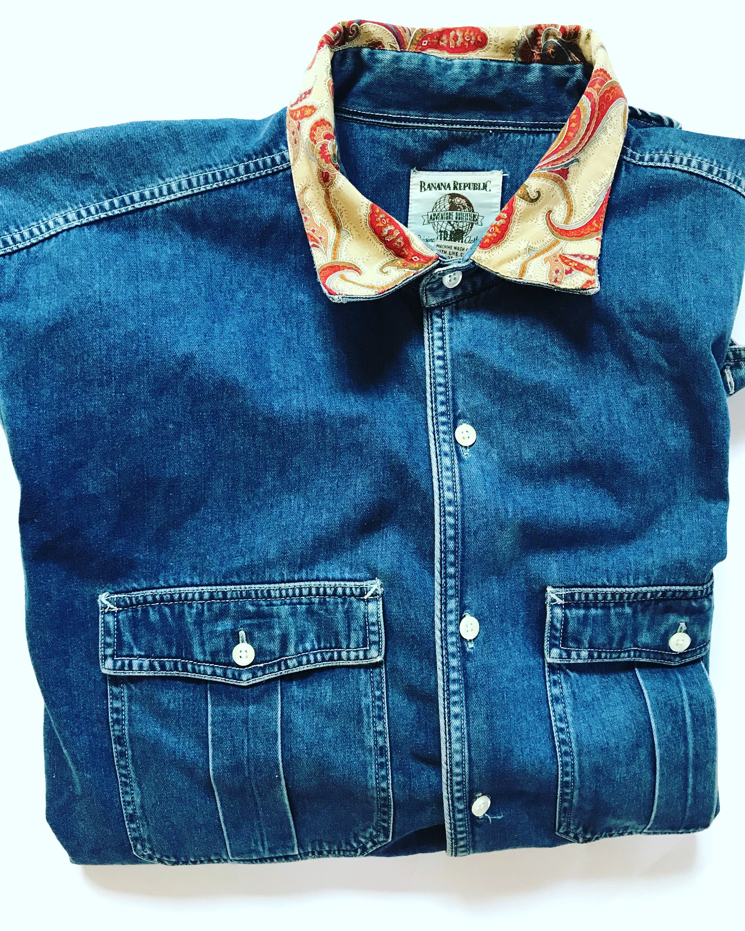 Vintage Banana Republic Denim Shirt / Long sleeves ...