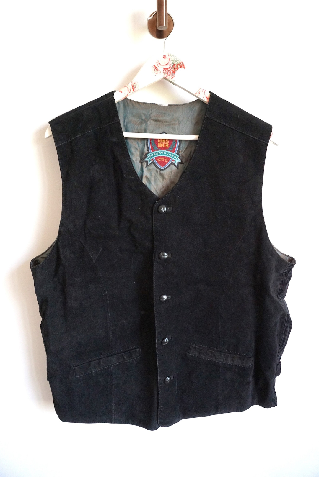 Vintage Black Genuine Leather Vest - Biker Rocker Style - Size L - Etsy