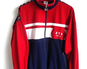 Vintage Puma Jacke / Herren / Damen / L / XL / Trainingsanzug / Top Sweatshirt / Sportkleidung Sportkleidung Windjacke Pullover Pullover Red