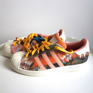 Vintage ADIDAS lederen sneakers/laarzen/schoenen/schoen UK 5,5/Eur 38  2/3/US 7/Trefoil logo/trainers stropdas joggers Superstar originelen - Etsy  Nederland