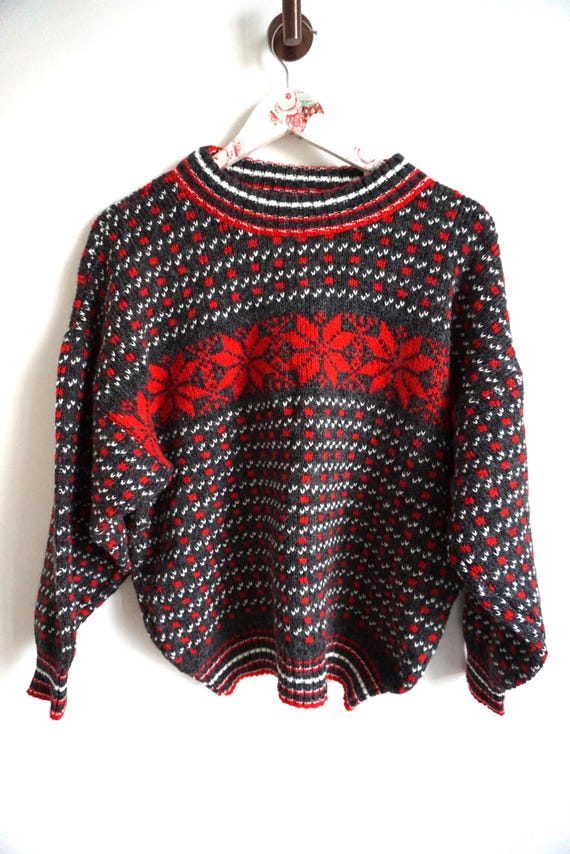 美品 ビンテージ ウール ノルディック カーディガン セーター ノルウェー Nordstrikk - Made In Norway】ヴィンテージ ノルディックカーディガン