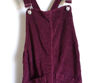 Mono de terciopelo vintage: peto de una pieza estilo años 90, talla S