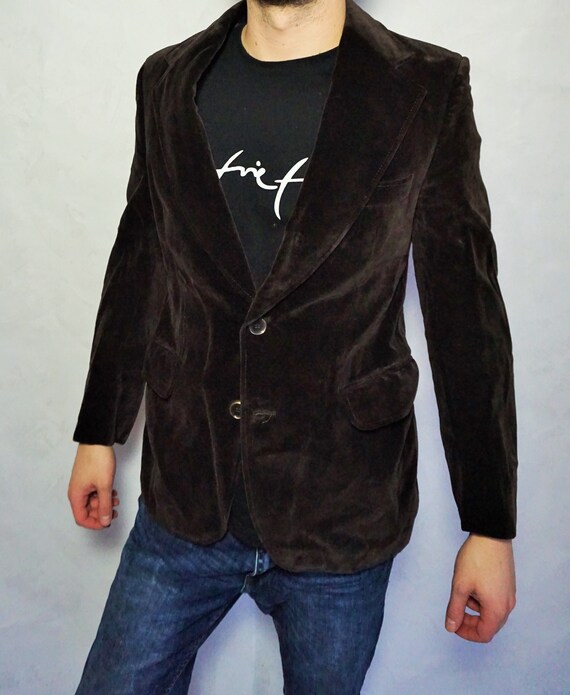 Vintage Mens Velvet Jacket / Smoking jacket / Blaz