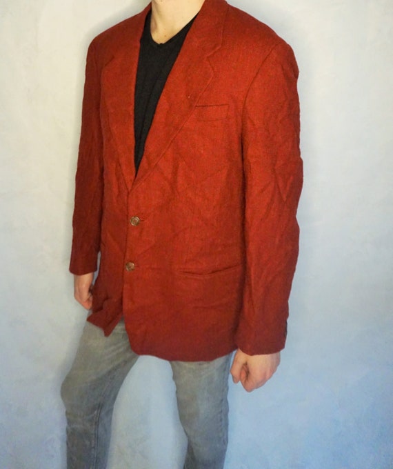 Vintage Mens Jacket / Pure Wool Smoking jacket / B