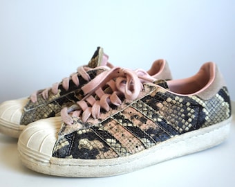adidas gazelle silver green womens ADIDAS SUPERSTAR White Leather Fabric Branded Rubber Sole Sneakers Tra –  Second Wave Couture