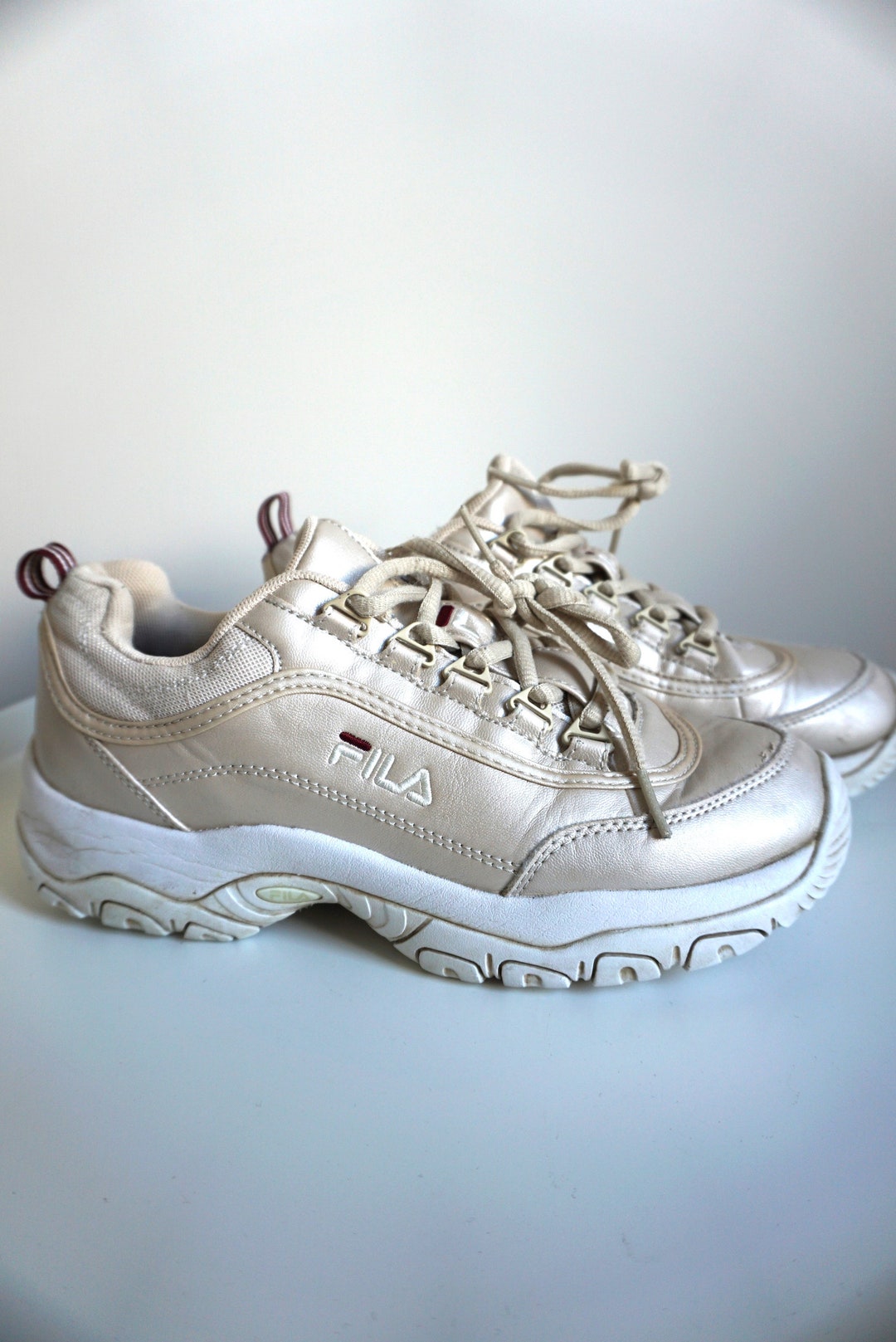 Vintage FILA Dad Sneakers Bottes Chaussures Chaussures UK 6 Eur 39 US8 Nikes Baskets Tie Joggers Mides baskets Daddy Boots Courir Etsy France