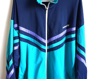 Vintage 90s Adidas Track Jacket: Sportswear Windbreaker, Size L - Etsy
