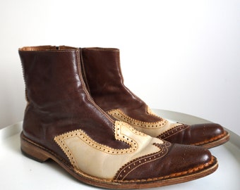 Bottes De Cowboy Western Vintage ACME Pour Femme - Taille 8.5 - Cuir Marron - Années 70