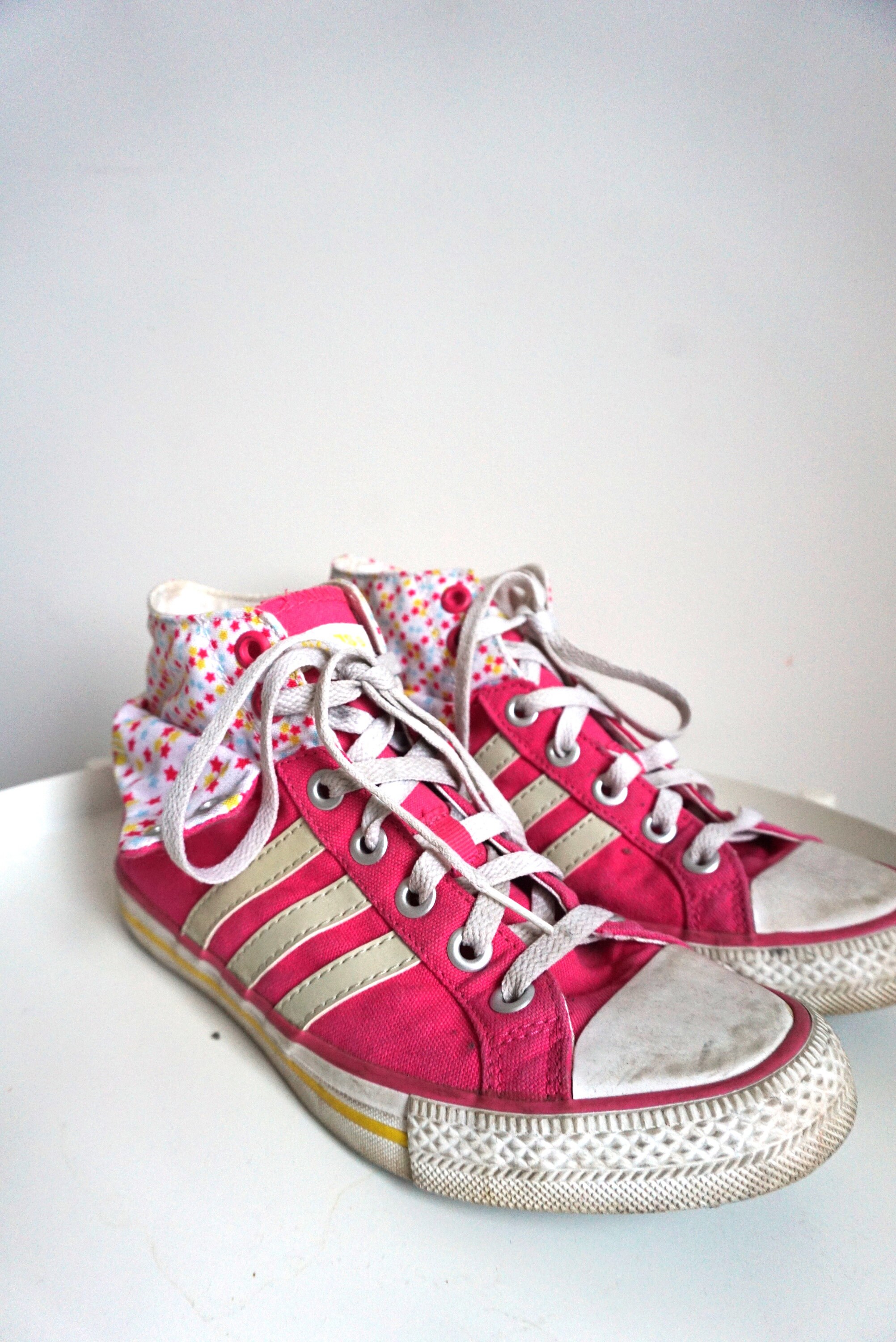 Vintage ADIDAS Pink High Top Sneakers - Women's Size 6.5 - Etsy