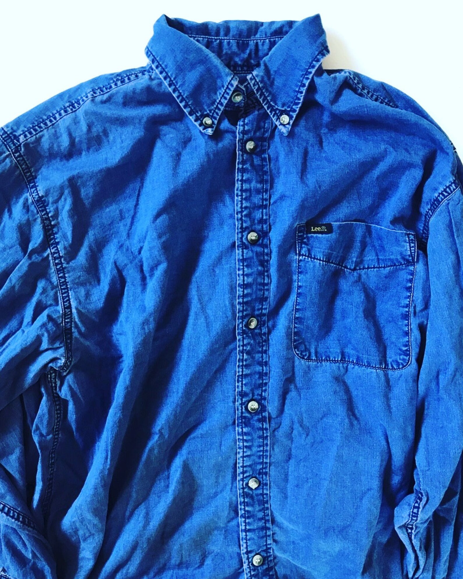 Vintage Lee Cooper Denim Shirt / Long sleeves / Buttons Down / | Etsy