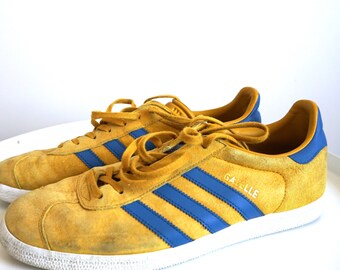 Vintage ADIDAS Gazelle Sneakers: Yellow Suede Trefoil Trainers (US 9 1/2) -  Etsy
