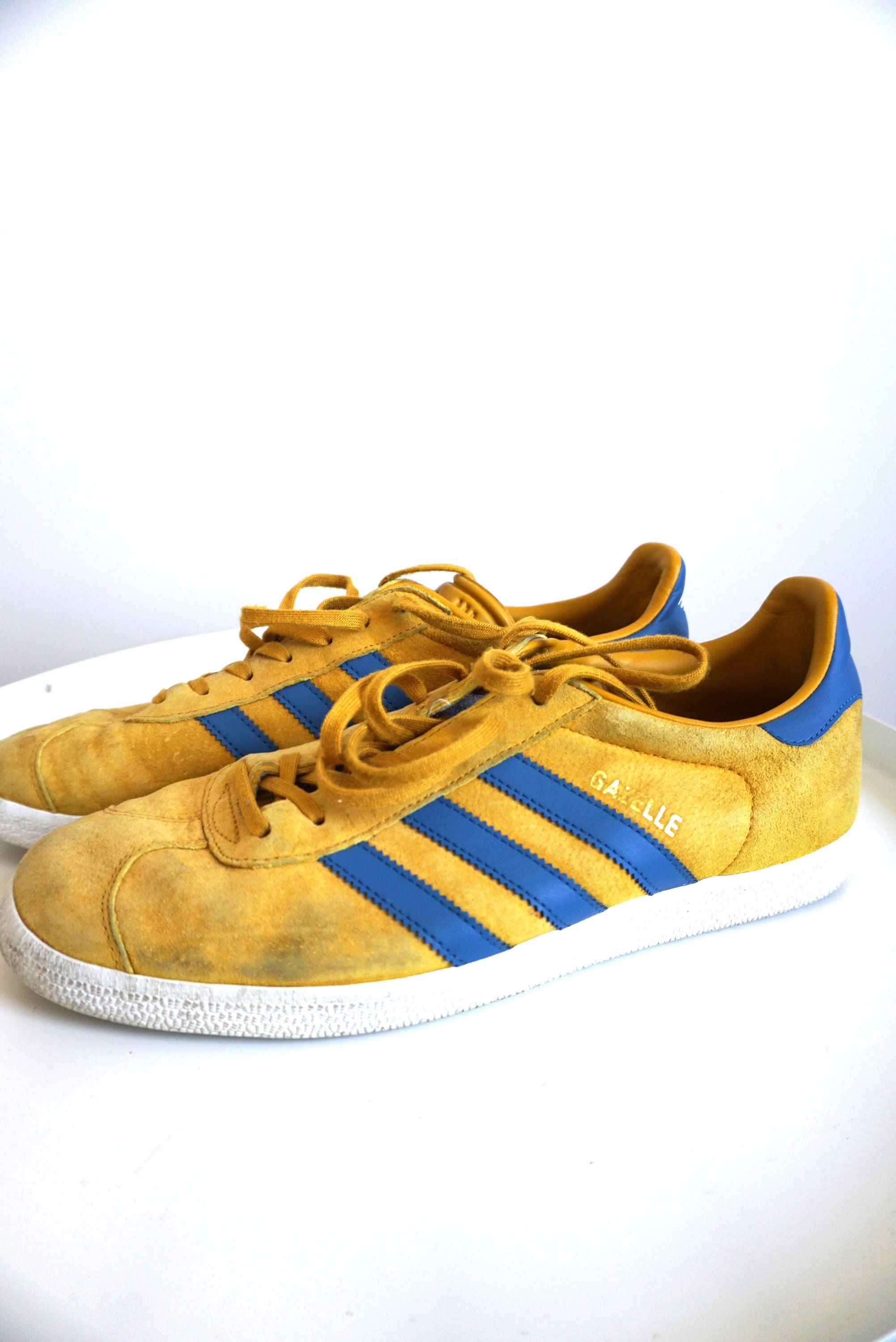 Vintage Adidas Suede Leather Sneakers Gazelle Boots Shoes Shoe UK 9 Eur 43 1 3 US 9 1 2 Trefoil Originals Trainers Tie Joggers