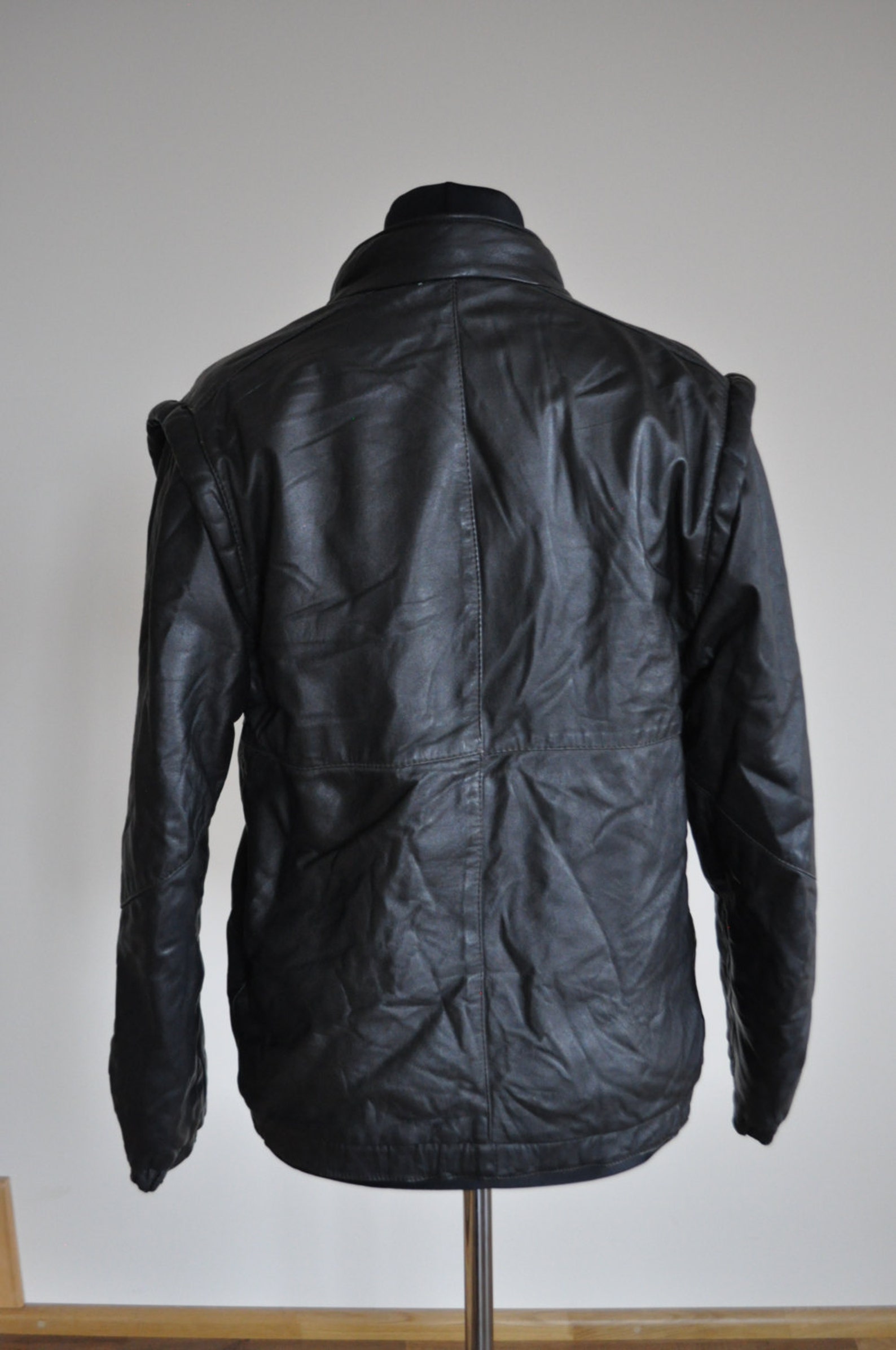 Vintage Leather Jacket / Black / 80's / Bomber Jacket / | Etsy