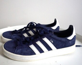 Vintage ADIDAS Campus Sneakers: Blue Suede Leather Trefoil Trainers - UK 4  / US 4.5 - Etsy