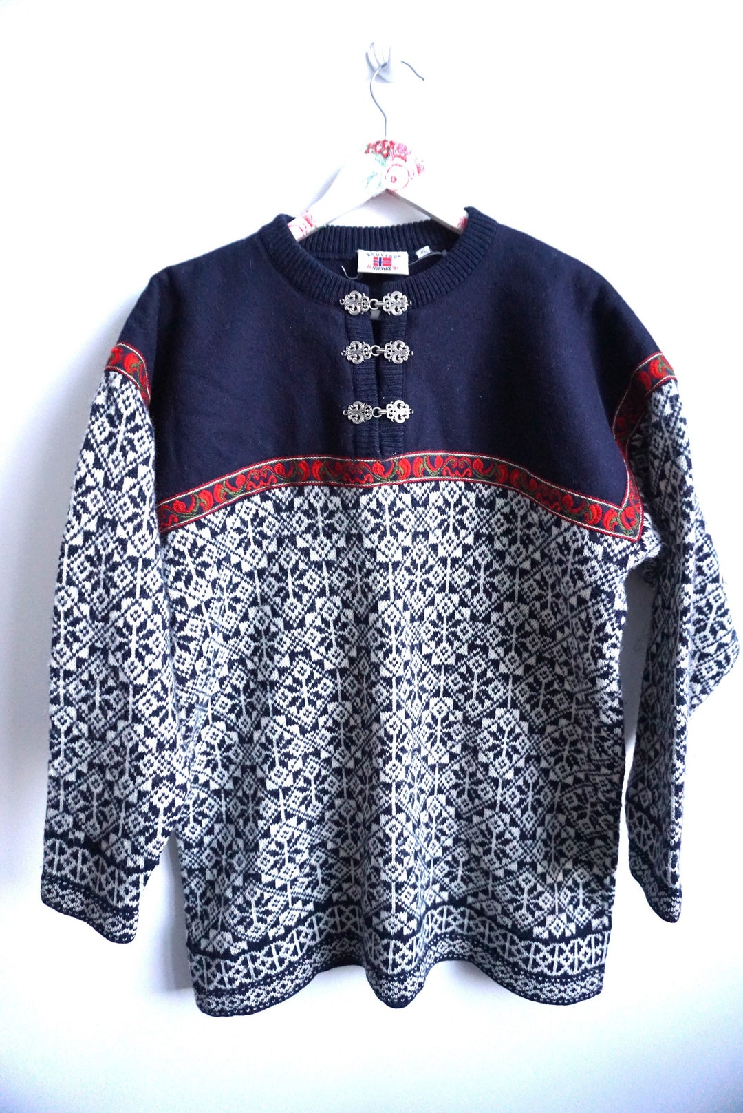 Vintage Norwegian Sweater / Norway Wool / Women / Men / L / XL - Etsy
