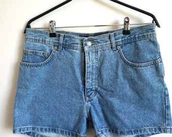 Vintage Jeansshorts / Damen / Hohe Taille / Hoch tailliert / Kurz / 90er Jahre / Jeans / Größe 34 / Groß / L / Medium / M / Jean / Hose / Boho