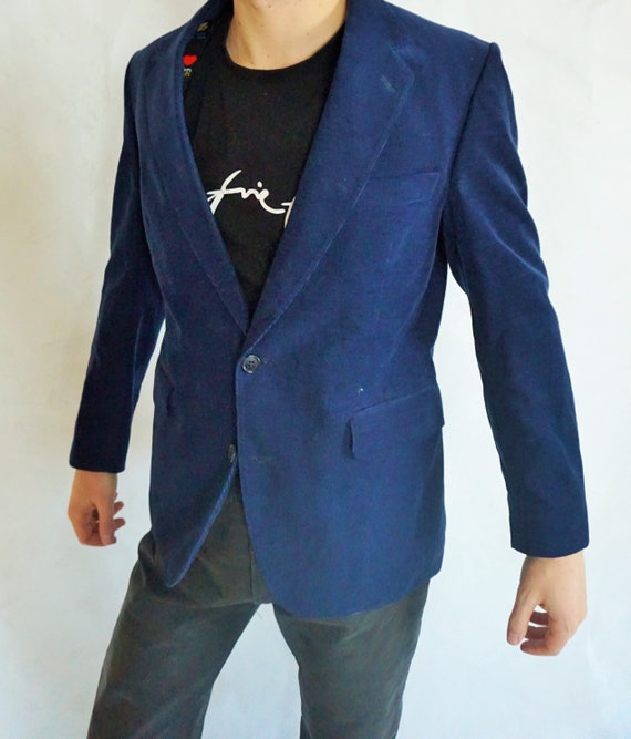Vintage Mens Velvet Blazer / Coat / Jacket / Smoki