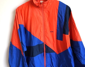 Vêtements de sport vintage / Veste de course / Course / Coupe-vent / Grand L / Vêtements d'extérieur / Vêtements de sport / Survêtement de parachute / Survêtement / Sweat-shirt