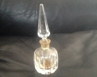 Vintage crystal fine cut perfume bottle with stopper