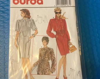 Burda 4187 pattern misses shirtwaist pattern, shirtwaist dress pattern, burda tunic pattern, shirtwaist tunic pattern, summer shirtwaist