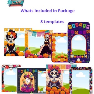 Marco de fotos editable Canva Dia de muertos
