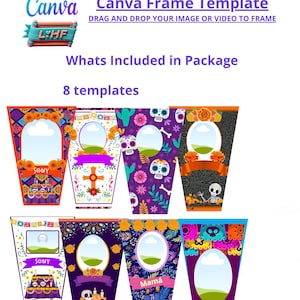 Bearbeitbare Canva-Kerzenetiketten für den Tag der Toten-Altar