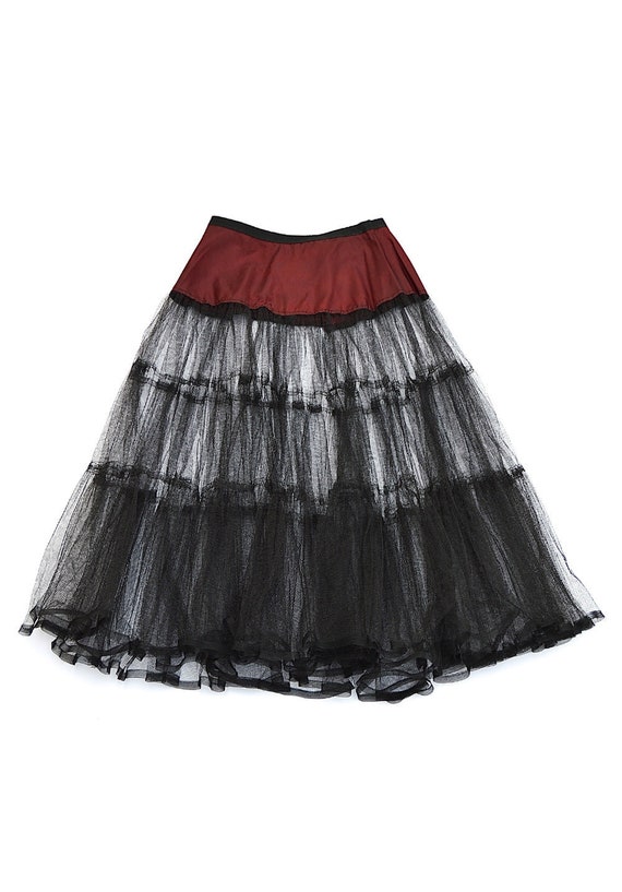 Crinoline - Black & Burgundy - Waist Size 24