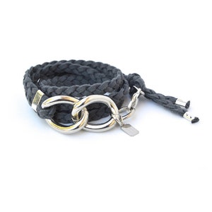 Suede Wrap Bracelet - Smoke