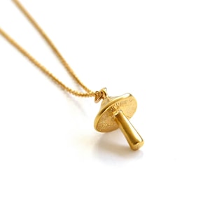 Mushroom Necklace - Gold