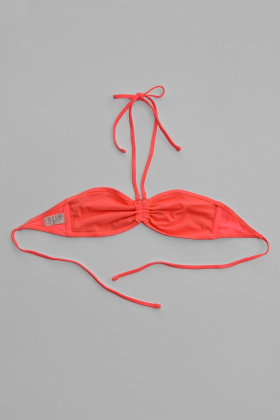 Bandeau Halter Bikini Top - Neon Pink Coral - Siz… - image 4