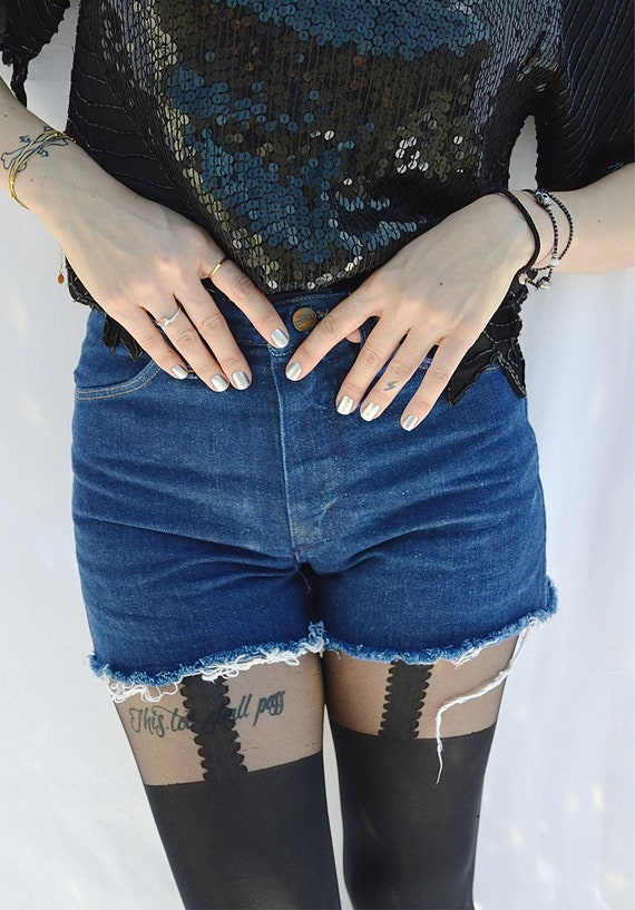 Denim Shorts - Indigo - Waist Size 27 - image 4