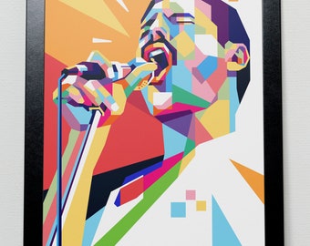 Freddy Mercury Queen Poster Print | 80s music icon | Available in 3 sizes