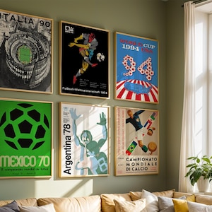 Póster de la Copa del Mundo, póster de fútbol, regalo ideal para papá, póster de fútbol retro histórico, decoración de pared - ENVÍO MUNDIAL