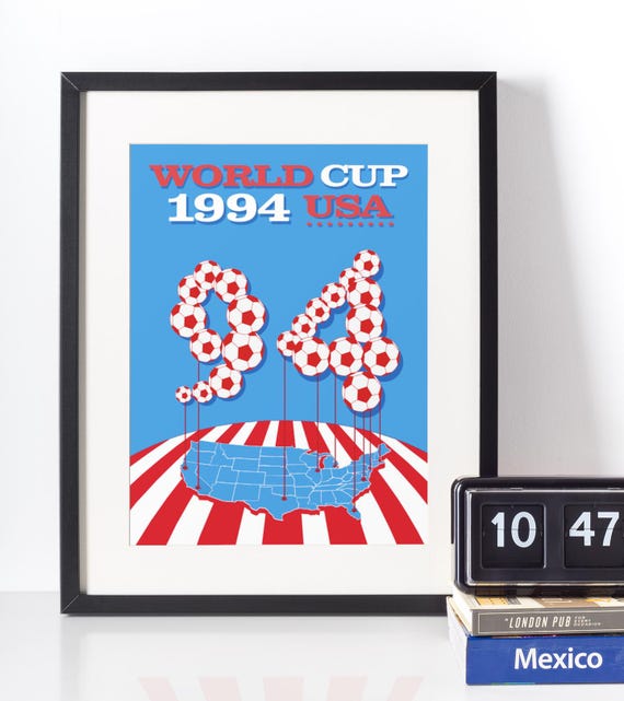 USA 1994 Soccer Poster Print. Retro Football Art Print | 4 Sizes
