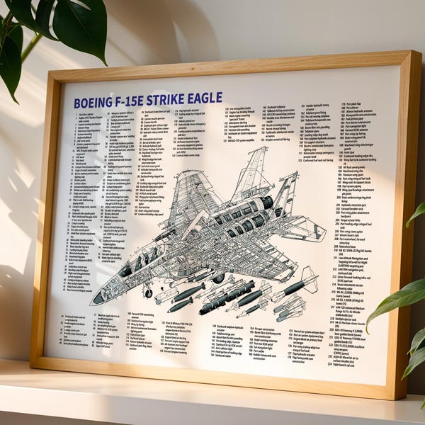 F-15 Strike Eagle Fighter Jet Poster: US Air Force Print
