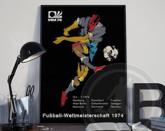 World Cup 1974 Poster: Retro Soccer Art Print
