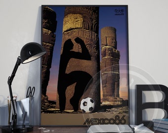 Mexico 86 World Cup Poster: Retro Football Wall Art