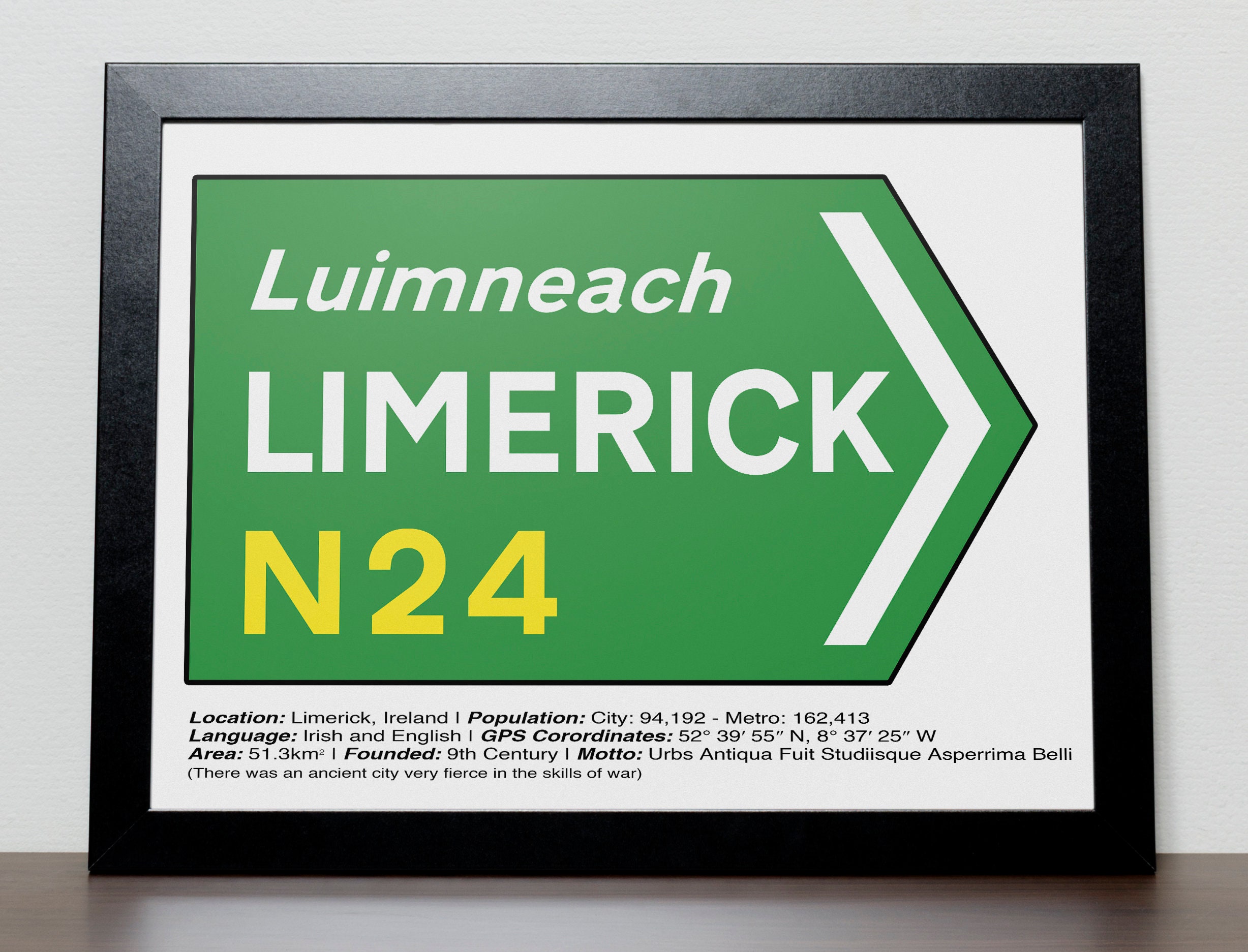 Irish Road signs LIMERICK