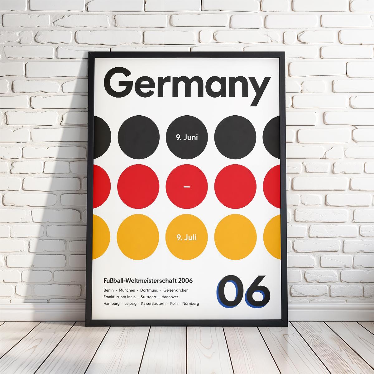 Germany 2006 Soccer Poster, Vintage Football Print, 4 Sizes - Etsy