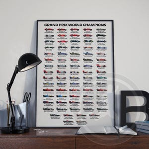 Poster Formula 1 Champions 2026, Stampa sulla storia della F1, 6 misure, regalo F1