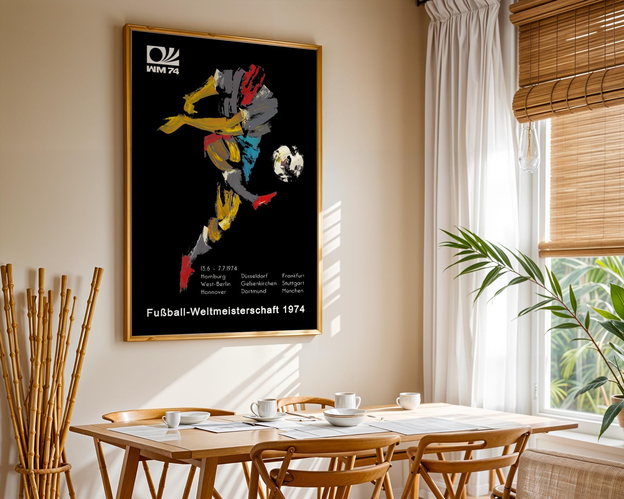 Affiche Coupe Du Monde FIFA 1974 – Retro Football Wall Art – Tirage Haute Qualité – Irlande