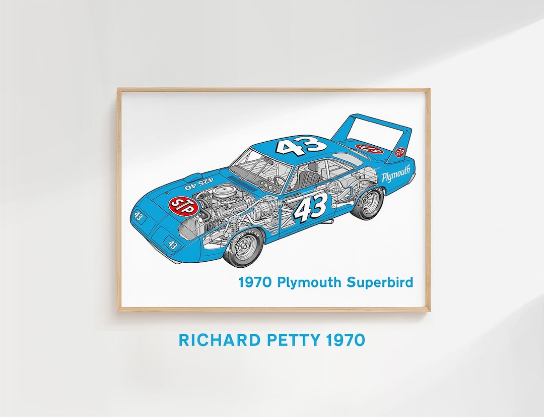 1970 Plymouth Superbird Isometric Technical Schematic Diagram Poster Etsy