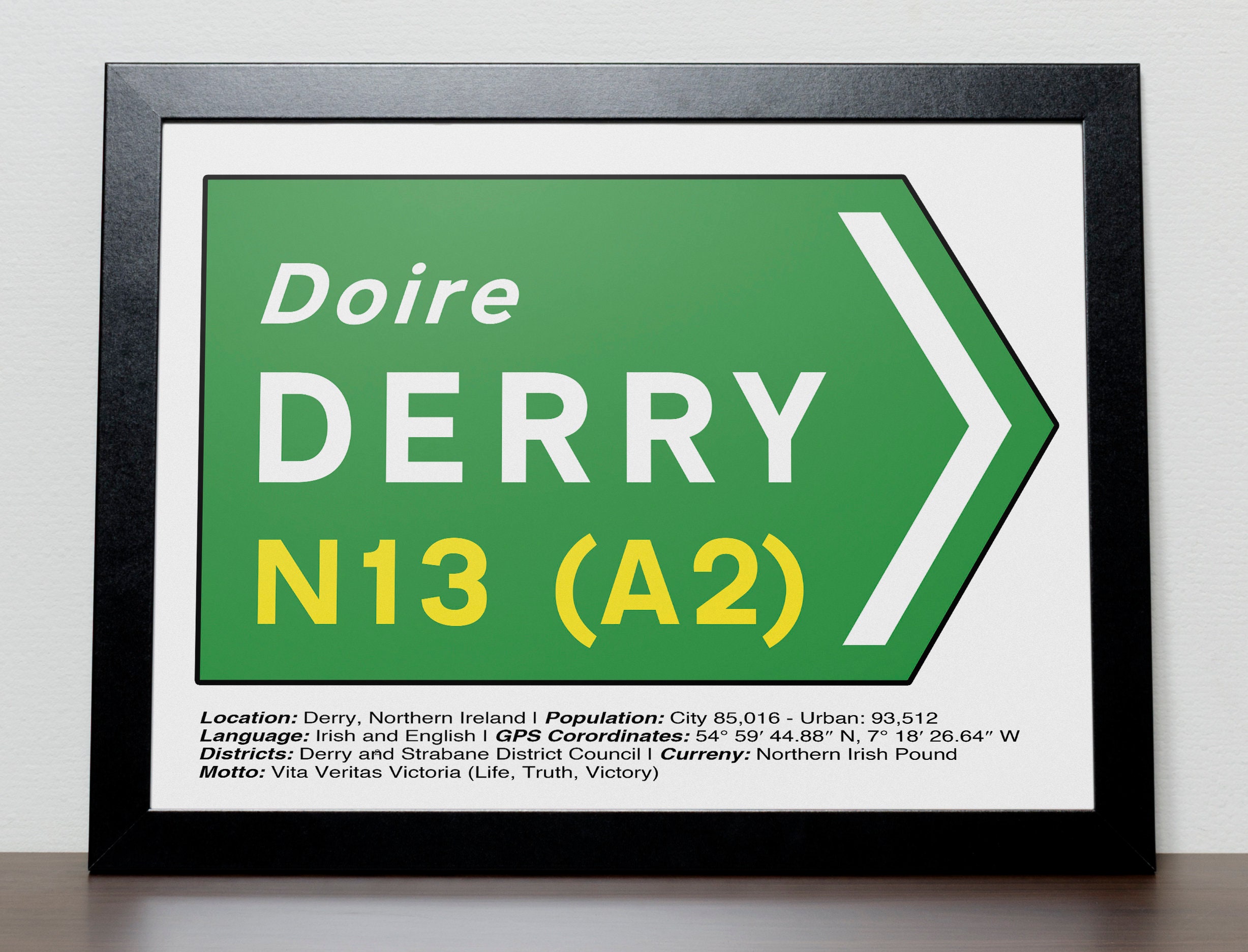 Irish Road signs DERRY Etsy