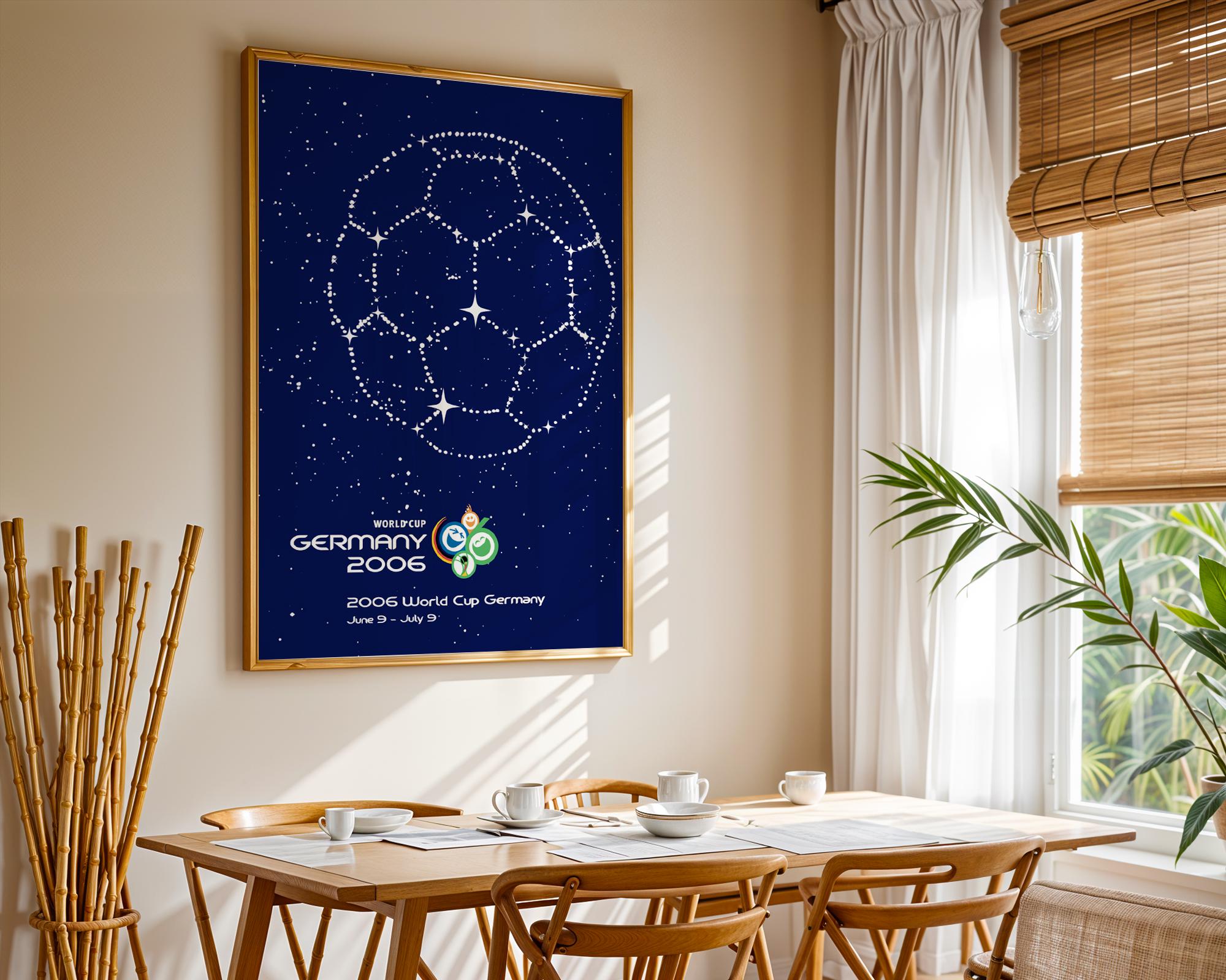 2006 World Cup Germany Poster, Vintage Soccer Print, 4 Sizes