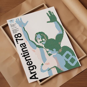World Cup 1978 poster - Argentina 78 Print - Retro vintage soccer Poster - Gift for football fan - 3 Sizes