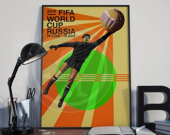 Póster de fútbol de la Copa Mundial Rusia 2018